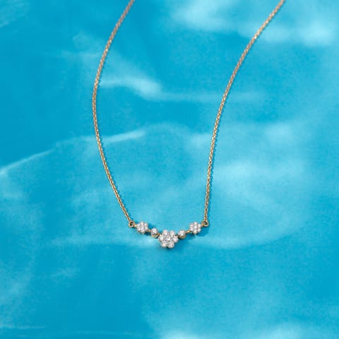 Graduating floral Diamond Necklace