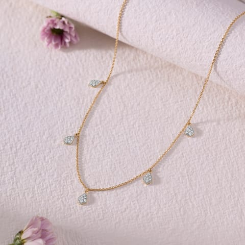 Tiny Charm Adjustable Diamond Necklace