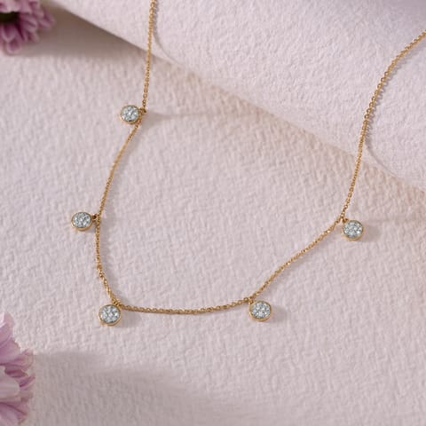 Graceful Charm Adjustable Diamond Necklace