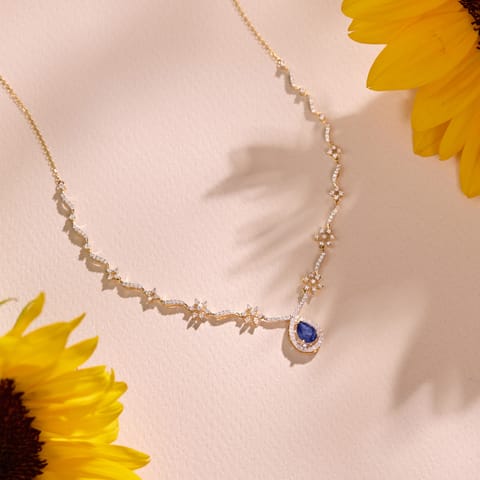Prismatic Blue Gemstone Necklace Prismatic Blue Gemstone Necklace