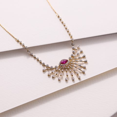 Fiery Rays Gemstone Necklace Fiery Rays Gemstone Necklace