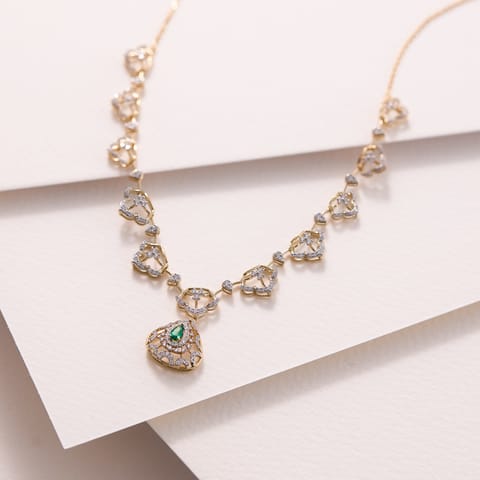Verdant Rhythm Gemstone Necklace