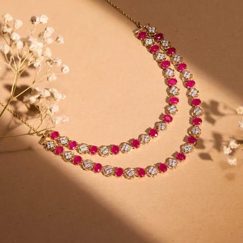 Rouge Trails Gemstone Necklace