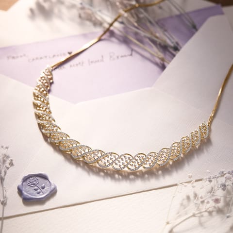 Meandering Spark Diamond Necklace