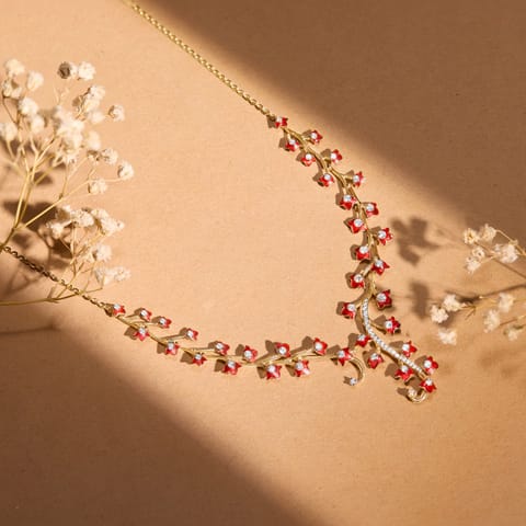 Crimson Fleur Diamond Necklace Crimson Fleur Diamond Necklace