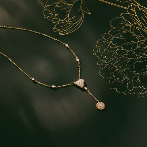 Dazzling Marigold Diamond Lariat Necklace Dazzling Marigold Diamond Lariat Necklace
