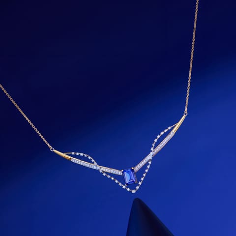 Tanzanite Twist Gemstone Necklace