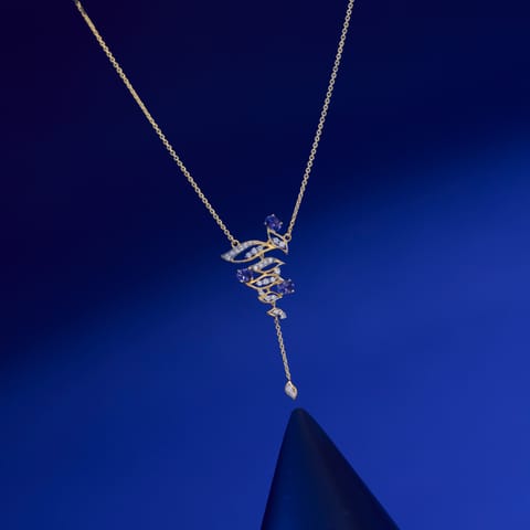 Tanzanite Waves Gemstone Necklace