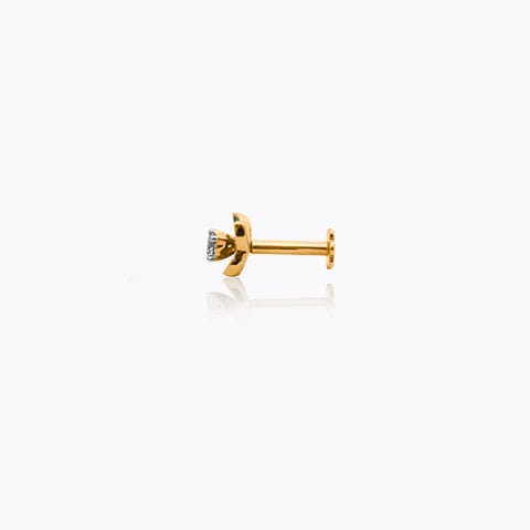 Lucky Floret Detachable Diamond Nose Pin