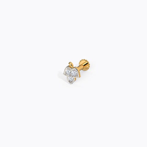 Bella Leaf Diamond Nose Pin