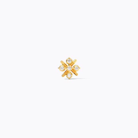Five Stone 22k Diamond Nose Pin Five Stone 22k Diamond Nose Pin