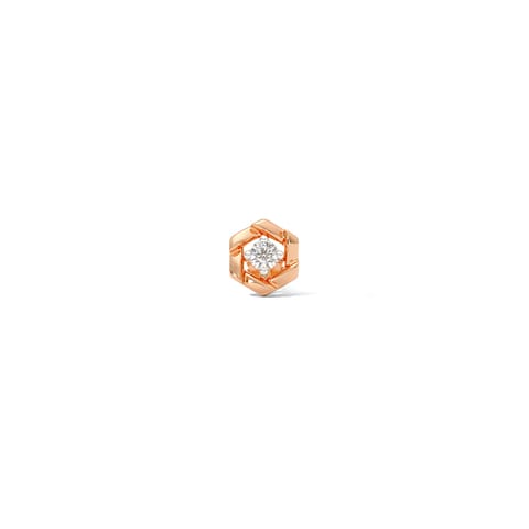 Hexagon Diamond Nose Pin