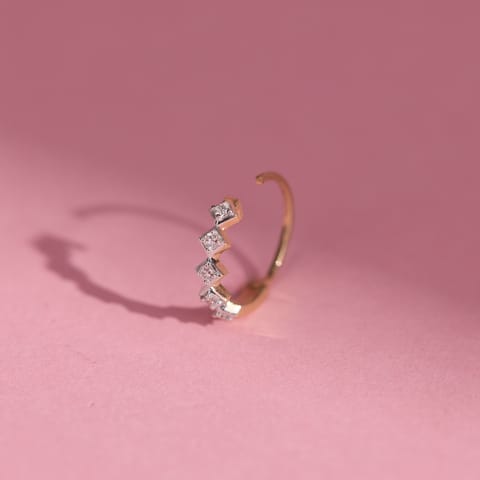Square Spark Diamond Nose Ring
