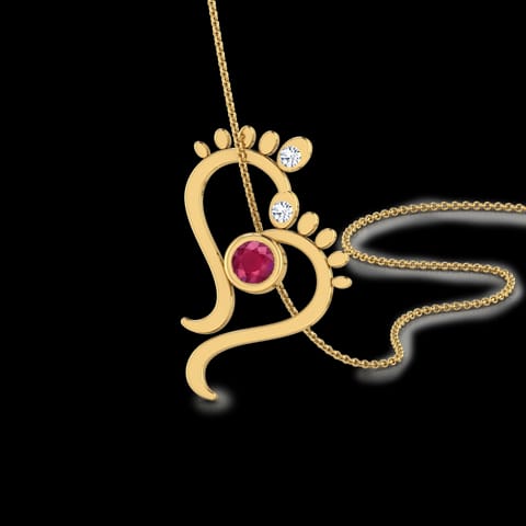 Lakshmi's Feet Pendant