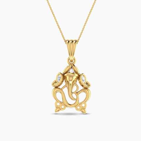 Divine Ganesha Diamond Pendant
