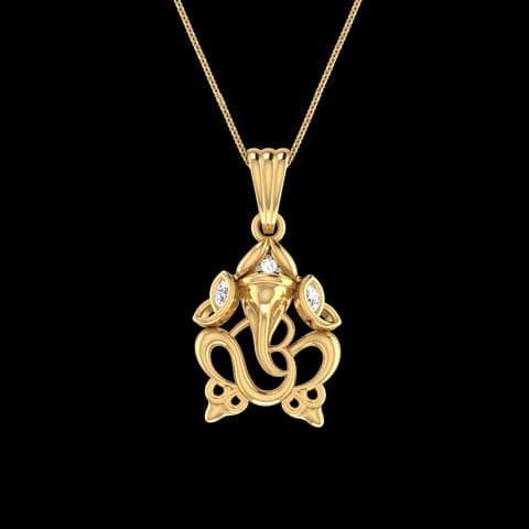 Divine Ganesha Diamond Pendant