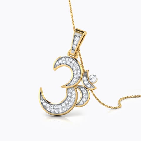 Diamond Studded OM Pendant Diamond Studded OM Pendant