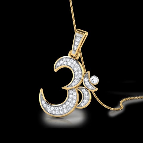 Diamond Studded OM Pendant Diamond Studded OM Pendant