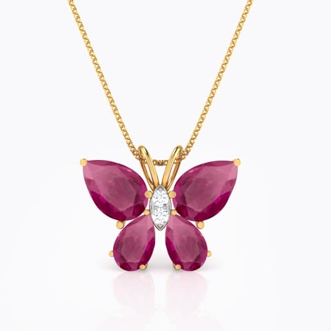 Pretty Butterfly Gemstone Pendant Pretty Butterfly Gemstone Pendant