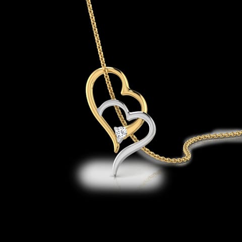 Joint Heart Diamond Pendant
