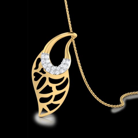 Crafted Conch Diamond Pendant