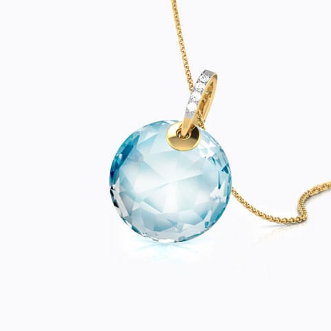 Claire Blue Topaz Gemstone Pendant