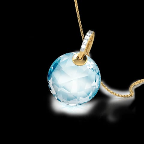 Claire Blue Topaz Gemstone Pendant