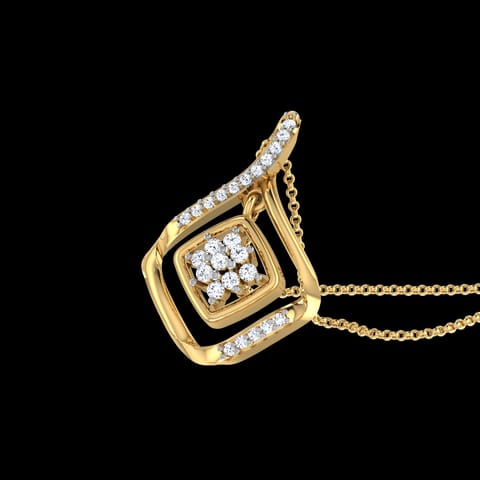 Concentric Square Diamond Pendant Concentric Square Diamond Pendant