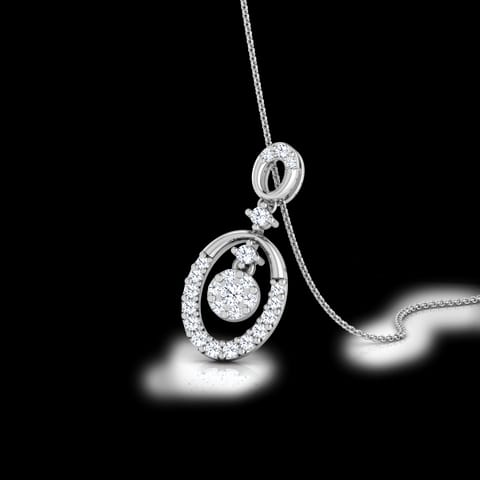 Oval Pendulum Diamond Pendant Oval Pendulum Diamond Pendant