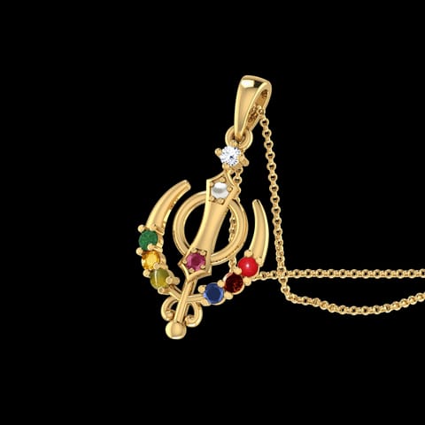 Khanda Gemstone Pendant