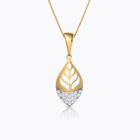 Foliate Cut-Out Diamond Pendant