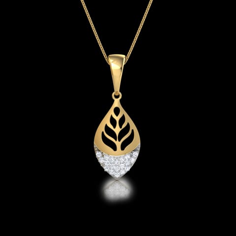 Foliate Cut-Out Diamond Pendant