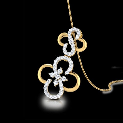 Esme Curved Diamond Pendant