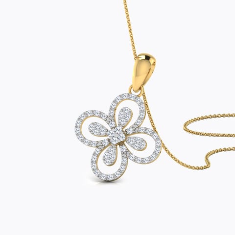 Nizana Floral Diamond Pendant Nizana Floral Diamond Pendant