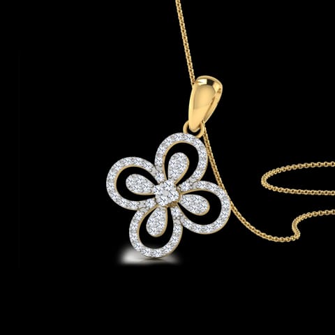 Nizana Floral Diamond Pendant Nizana Floral Diamond Pendant