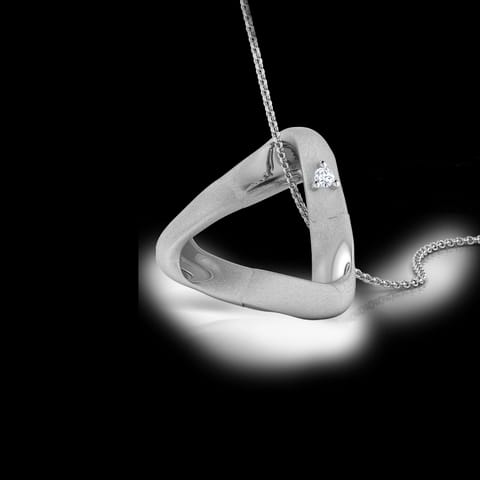 Misha Triangle Twist Diamond Pendant