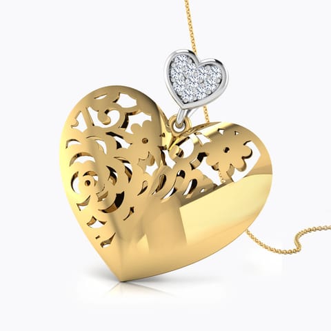 Elsa Heart Kiss Pendant