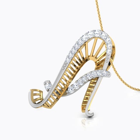 Blair Alphabet A Diamond Pendant Diamond Pendants 18 Karat Yellow Gold Blair Alphabet A Diamond Pendant