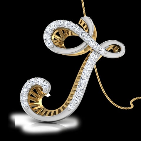 Breen Alphabet J Diamond Pendant Breen Alphabet J Diamond Pendant