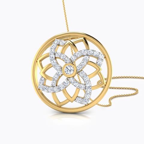 Petal Overlapped Diamond Pendant Petal Overlapped Diamond Pendant