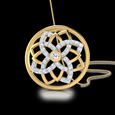 Petal Overlapped Diamond Pendant Petal Overlapped Diamond Pendant
