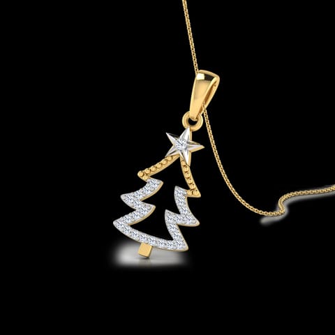 Christmas Diamond Tree Pendant