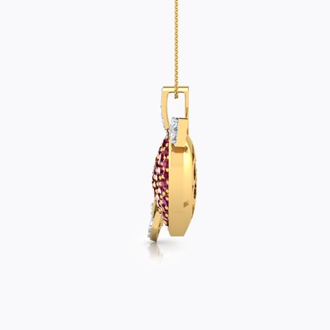 Arrow and Heart Gemstone Pendant