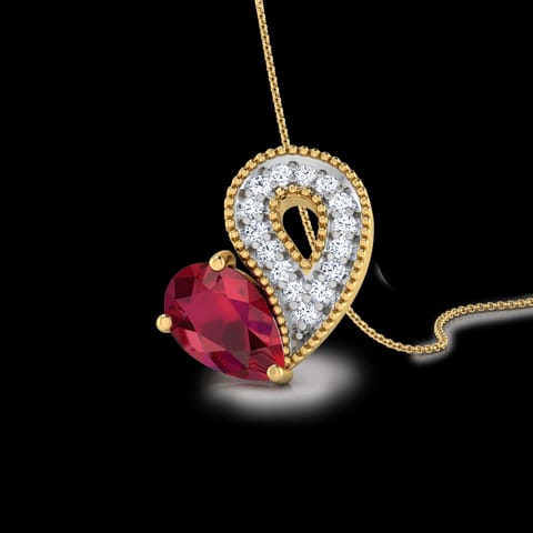Glitzy Heart Gemstone Pendant Glitzy Heart Gemstone Pendant