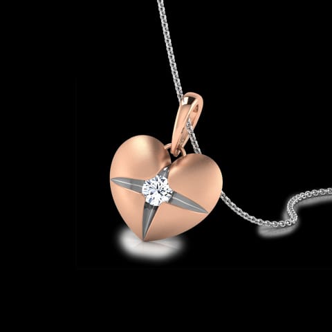 Heart Pocket Diamond Pendant
