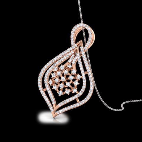 Cluster in Drop Diamond Pendant