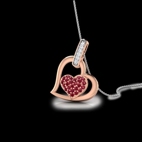 Heart in Heart Gemstone Pendant Heart in Heart Gemstone Pendant