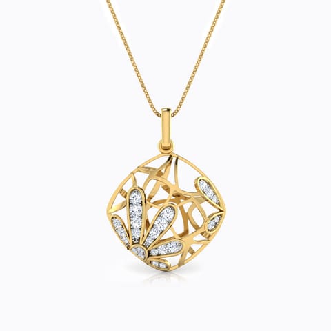 Tangle Diamond Flower Pendant