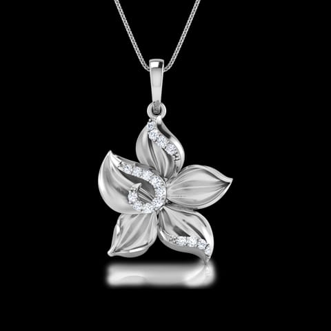 Crocus Flower Diamond Pendant Crocus Flower Diamond Pendant
