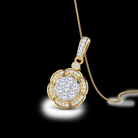 Scallop Cluster Diamond Pendant Scallop Cluster Diamond Pendant